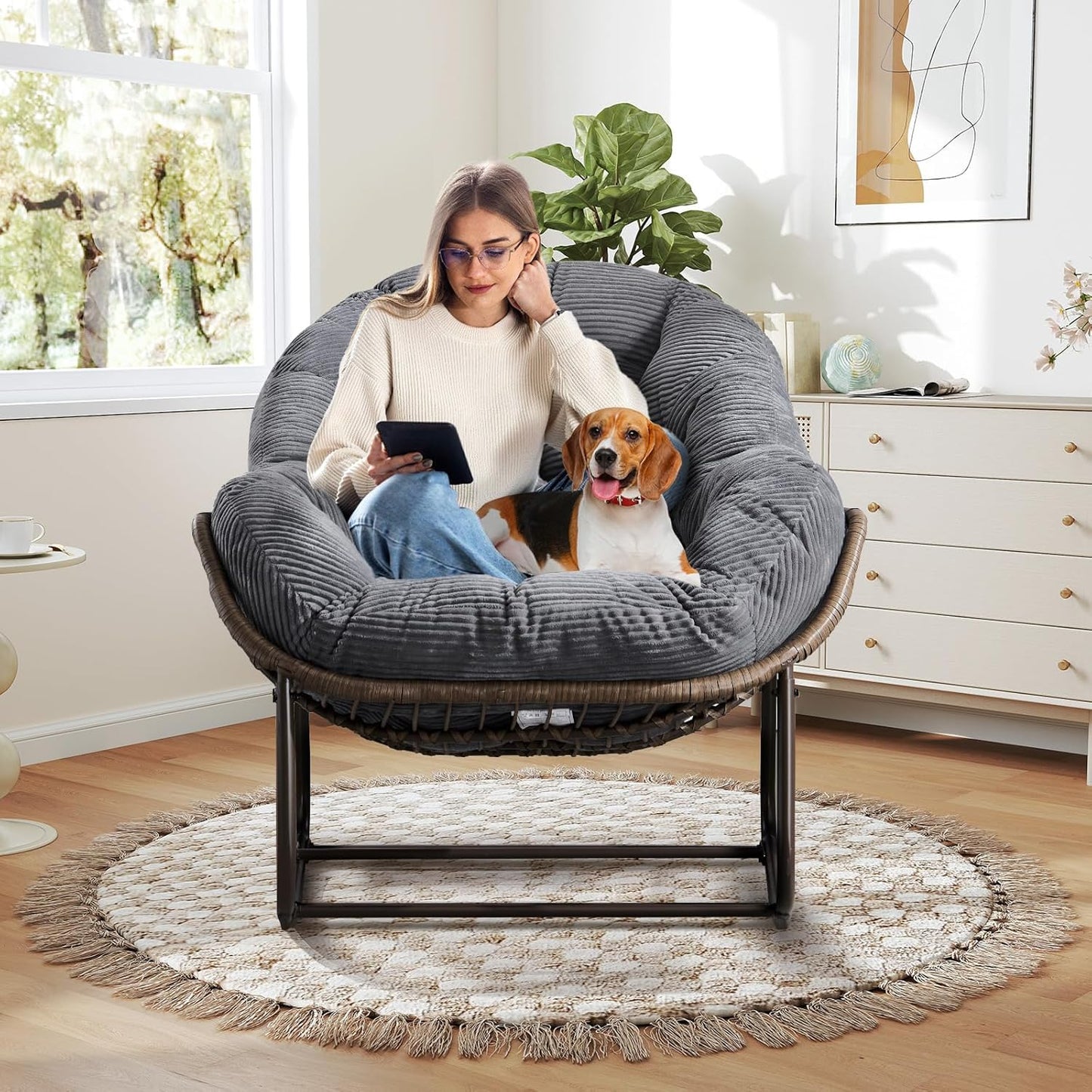 4-in-1 All-Weather Rattan Rocking Chair 2025 - Luxury Recliner for Patio, Balcony & Serene Indoor Relaxation