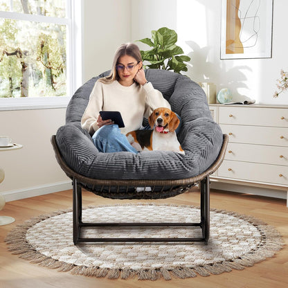 4-in-1 All-Weather Rattan Rocking Chair 2025 - Luxury Recliner for Patio, Balcony & Serene Indoor Relaxation