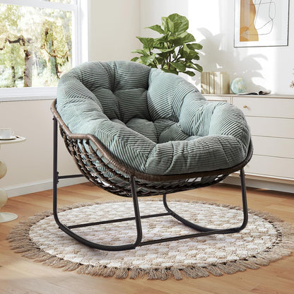 4-in-1 All-Weather Rattan Rocking Chair 2025 - Luxury Recliner for Patio, Balcony & Serene Indoor Relaxation