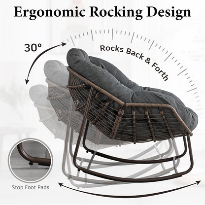 4-in-1 All-Weather Rattan Rocking Chair 2025 - Luxury Recliner for Patio, Balcony & Serene Indoor Relaxation