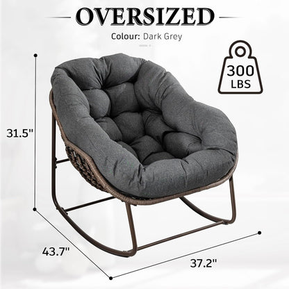 4-in-1 All-Weather Rattan Rocking Chair 2025 - Luxury Recliner for Patio, Balcony & Serene Indoor Relaxation