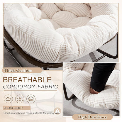 4-in-1 All-Weather Rattan Rocking Chair 2025 - Luxury Recliner for Patio, Balcony & Serene Indoor Relaxation