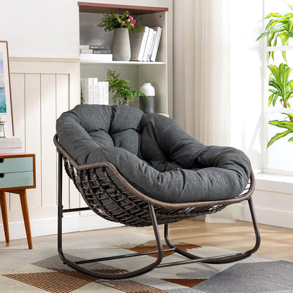 4-in-1 All-Weather Rattan Rocking Chair 2025 - Luxury Recliner for Patio, Balcony & Serene Indoor Relaxation