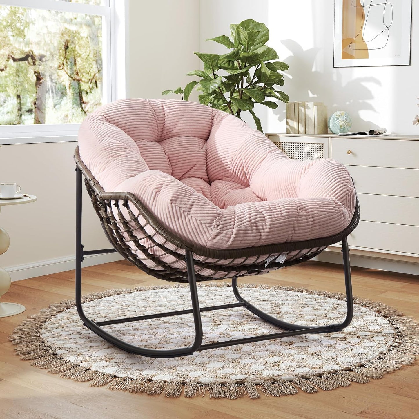 4-in-1 All-Weather Rattan Rocking Chair 2025 - Luxury Recliner for Patio, Balcony & Serene Indoor Relaxation