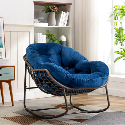 4-in-1 All-Weather Rattan Rocking Chair 2025 - Luxury Recliner for Patio, Balcony & Serene Indoor Relaxation