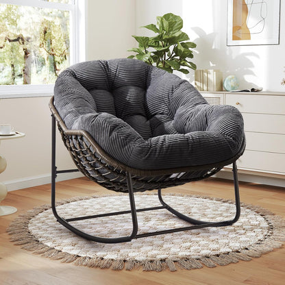 4-in-1 All-Weather Rattan Rocking Chair 2025 - Luxury Recliner for Patio, Balcony & Serene Indoor Relaxation