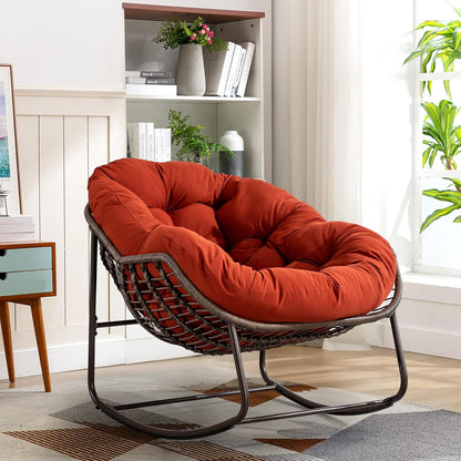 4-in-1 All-Weather Rattan Rocking Chair 2025 - Luxury Recliner for Patio, Balcony & Serene Indoor Relaxation