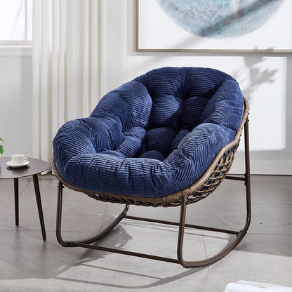 4-in-1 All-Weather Rattan Rocking Chair 2025 - Luxury Recliner for Patio, Balcony & Serene Indoor Relaxation