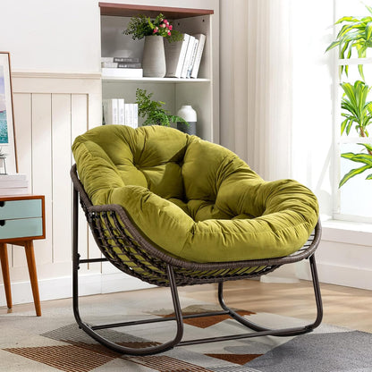 4-in-1 All-Weather Rattan Rocking Chair 2025 - Luxury Recliner for Patio, Balcony & Serene Indoor Relaxation